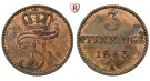 Mecklenburg, Mecklenburg-Schwerin, Friedrich Franz II., 3 Pfennig 1863, vz