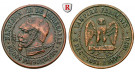 Frankreich, Napoleon III., Bronzemedaille 1870, ss+