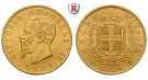 Italien, Königreich, Vittorio Emanuele II., 20 Lire 1863, 5,81 g fein, vz-st