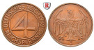 Weimarer Republik, 4 Reichspfennig 1932, F, ss-vz, J. 315
