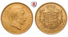 Dänemark, Christian X., 20 Kroner 1913-1917, 8,06 g fein, vz