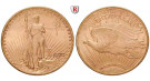 USA, 20 Dollars 1907-1932, 30,09 g fein, ss-vz