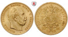 Deutsches Kaiserreich, Preussen, Wilhelm I., 10 Mark 1872-1873, (ABBILDUNG MÜNZTYP), A-C, 3,58 g fein, ss, J. 242