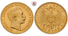 Deutsches Kaiserreich, Preussen, Wilhelm II., 10 Mark 1890-1912, A, 3,58 g fein, ss, J. 251