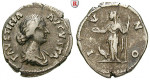 Römische Kaiserzeit, Faustina II., Frau des Marcus Aurelius, Denar vor 175, ss