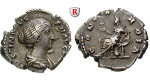 Römische Kaiserzeit, Faustina II., Frau des Marcus Aurelius, Denar 145-161, ss+