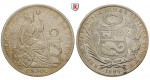 Peru, Republik, Sol 1895, 22,5 g fein, ss