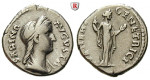 Römische Kaiserzeit, Sabina, Frau des Hadrianus, Denar 136-138, ss+