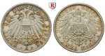 Deutsches Kaiserreich, Lübeck, 2 Mark 1904, A, vz+, J. 81