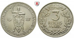 Weimarer Republik, 3 Reichsmark 1925, Rheinlande, D, vz, J. 321