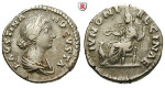 Römische Kaiserzeit, Faustina II., Frau des Marcus Aurelius, Denar 161-175, ss+