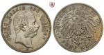 Deutsches Kaiserreich, Sachsen, Georg, 5 Mark 1904, Auf den Tod, E, vz/vz-st, J. 133