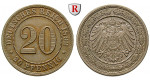Deutsches Kaiserreich, 20 Pfennig 1892, A, vz/vz-st, J. 14