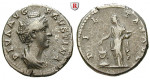 Römische Kaiserzeit, Faustina I., Frau des Antoninus Pius, Denar nach 141, ss+