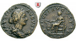 Römische Kaiserzeit, Faustina II., Frau des Marcus Aurelius, As 161-176, ss+
