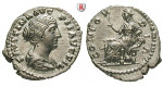 Römische Kaiserzeit, Faustina II., Frau des Marcus Aurelius, Denar 145-161, vz-st