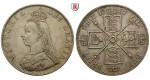 Grossbritannien, Victoria, Double-Florin 1887, ss-vz/vz