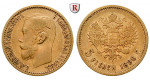 Russland, Nikolaus II., 5 Rubel 1898, 3,83 g fein, ss+