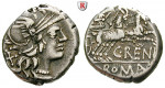 Römische Republik, C. Renius, Denar 138 v.Chr., ss