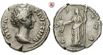 Römische Kaiserzeit, Faustina I., Frau des Antoninus Pius, Denar nach 141, ss+