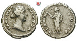 Römische Kaiserzeit, Faustina II., Frau des Marcus Aurelius, Denar, ss