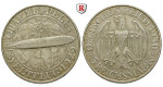 Weimarer Republik, 3 Reichsmark 1930, Zeppelin, D, ss-vz, J. 342