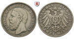 Deutsches Kaiserreich, Baden, Friedrich I., 2 Mark 1901, G, ss+, J. 28