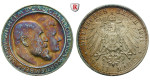 Deutsches Kaiserreich, Württemberg, Wilhelm II., 3 Mark 1911, Silberhochzeit, F, vz-st, J. 177a