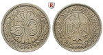 Weimarer Republik, 50 Reichspfennig 1938, E, vz, J. 324