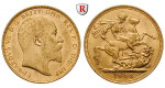 Australien, Edward VII., Sovereign 1902-1910, 7,32 g fein, ss-vz