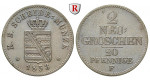 Sachsen, Königreich Sachsen, Friedrich August II., 2 Neugroschen 1853, ss+