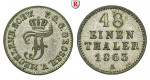 Mecklenburg, Mecklenburg-Schwerin, Friedrich Franz II., 1/48 Taler 1863, ss-vz