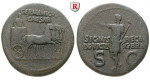 Römische Kaiserzeit, Germanicus, Dupondius 37-41 n.Chr., ss+