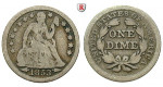 USA, Dime 1853, f.ss