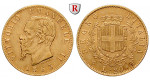 Italien, Königreich, Vittorio Emanuele II., 20 Lire 1863, 5,81 g fein, f.vz/vz-st