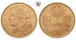 Schweiz, Eidgenossenschaft, 10 Franken 1912-1922, 2,9 g fein, vz