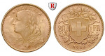 Schweiz, Eidgenossenschaft, 20 Franken 1897-1949, 5,81 g fein, vz-st