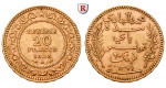 Tunesien, Französisches Protektorat, 20 Francs 1891-1928, 5,81 g fein, ss