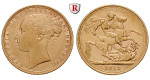 Grossbritannien, Victoria, Sovereign 1871-1885, 7,32 g fein, ss
