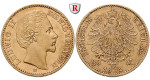 Deutsches Kaiserreich, Bayern, Ludwig II., 20 Mark 1872-1873, (ABBILDUNG MÜNZTYP), D, 7,17 g fein, ss, J. 194