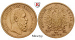 Deutsches Kaiserreich, Württemberg, Karl, 20 Mark 1872-1873, (ABBILDUNG MÜNZTYP), 7,17 g fein, ss, J. 290