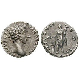 Römische Kaiserzeit, Marcus Aurelius, Caesar, Denar 152-153, ss-vz
