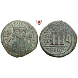 Byzanz, Mauricius Tiberius, Follis Jahr 5, ss