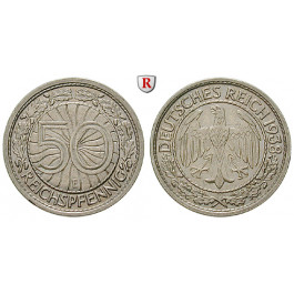 Drittes Reich, 50 Reichspfennig 1938, E, ss-vz, J. 365