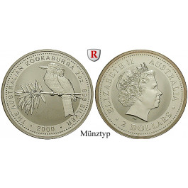 Australien, Elizabeth II., 2 Dollars seit 1992, 62,14 g fein, bfr.