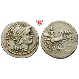 Römische Republik, L. Sentius, Denar 101 v.Chr., ss