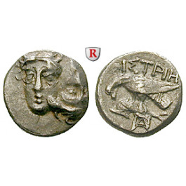 Thrakien-Donaugebiet, Istros, Trihemiobol um 350 v.Chr., ss-vz
