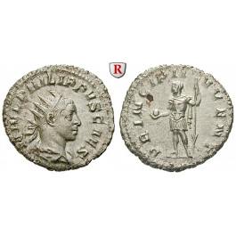 Römische Kaiserzeit, Philippus II., Caesar, Antoninian 244-247, ss-vz