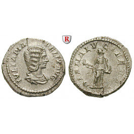 Römische Kaiserzeit, Julia Domna, Frau des Septimius Severus, Denar 214, ss-vz