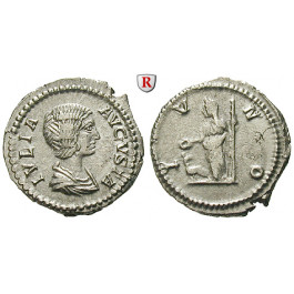 Römische Kaiserzeit, Julia Domna, Frau des Septimius Severus, Denar 202, vz